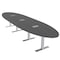 Skutchi Designs 45 in W, 165.75 in L, 29 in H, Engineered Wood Top, Grey HAR-OVL-45X166-T-ELEC-ASIANNIGHT - alternate 1